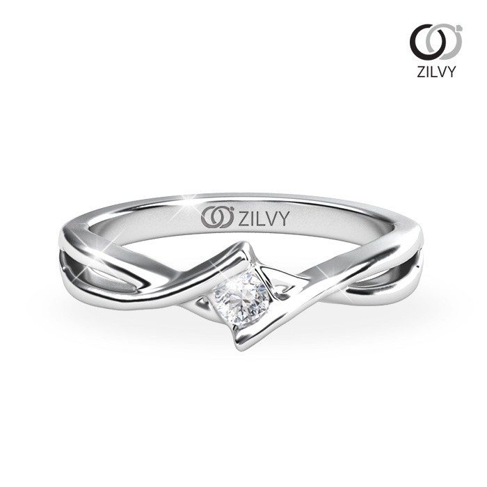 Zilvy Minimal Ring - แหวนหญิงเพชรน้ำร้อย 0.05 กะรัต (GR815)
