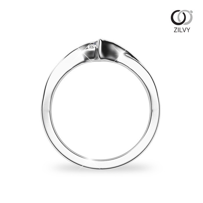 Zilvy Minimal Ring - แหวนหญิงเพชรน้ำร้อย 0.05 กะรัต (GR815)