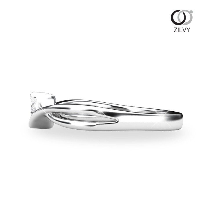 Zilvy Minimal Ring - แหวนหญิงเพชรน้ำร้อย 0.05 กะรัต (GR815)