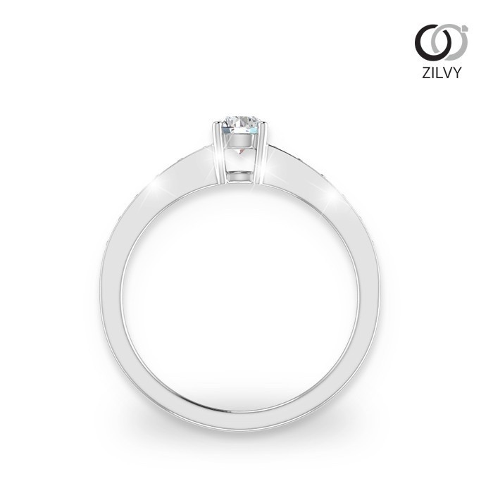 Zilvy แหวนหญิงเพชรน้ำร้อย 0.40 กะรัต