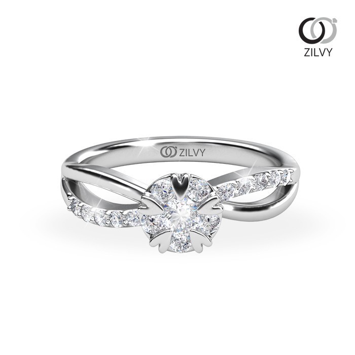 Zilvy - แหวนหญิงเพชรน้ำร้อย 0.30 กะรัต (GR1041)