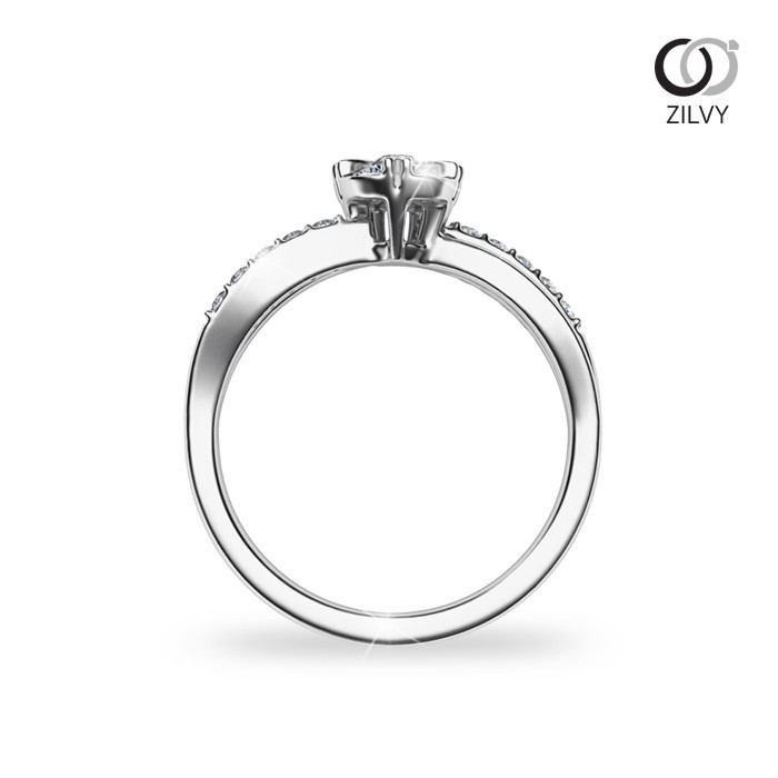 Zilvy - แหวนหญิงเพชรน้ำร้อย 0.30 กะรัต (GR1041)