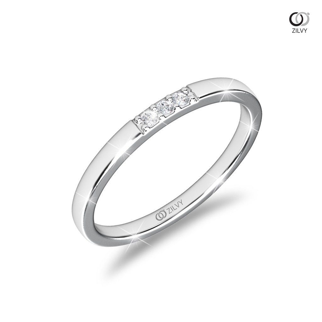 Zilvy Minimal Ring Luksorn - แหวนหญิงเพชรน้ำร้อย 0.03 กะรัต (GR796)