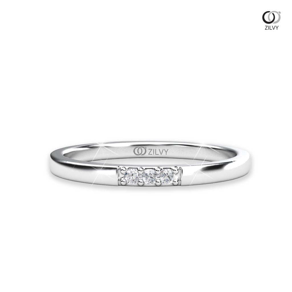 Zilvy Minimal Ring Luksorn - แหวนหญิงเพชรน้ำร้อย 0.03 กะรัต (GR796)