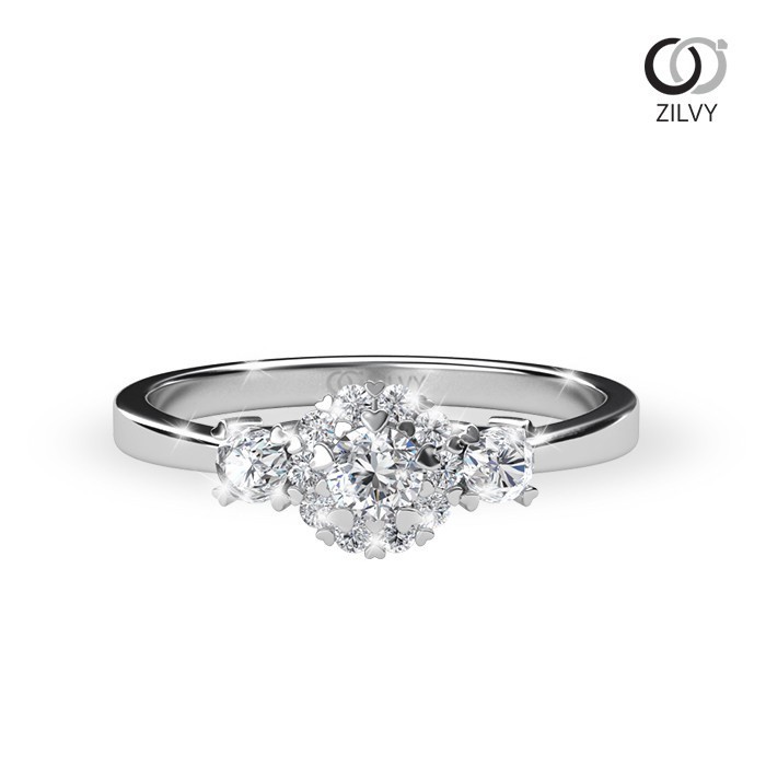 ZILVY แหวนเพชรเรียบสวยหรู 0.30 กะรัต น้ำร้อย (GR317)