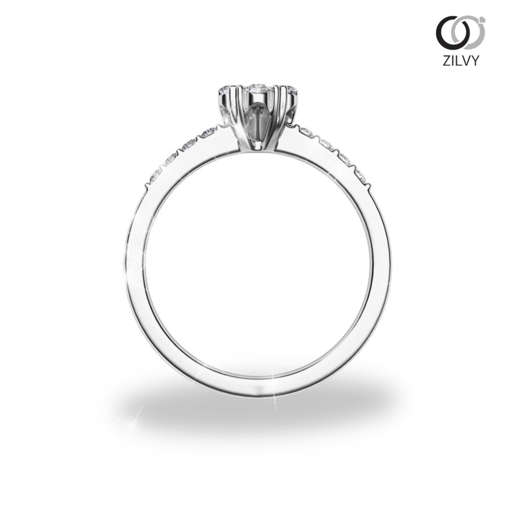 Zilvy - แหวนหญิงเพชรน้ำร้อย 0.14 กะรัต (GR954)