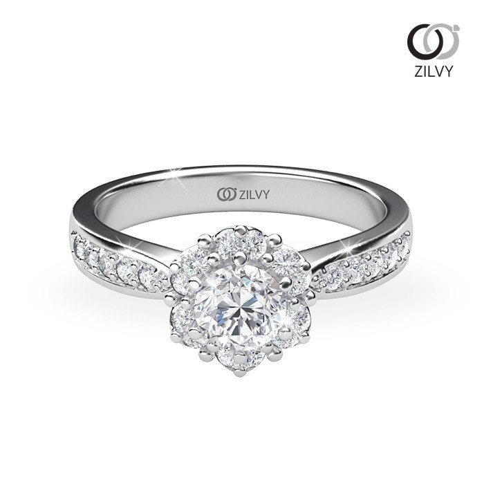 Zilvy - แหวนหญิงเพชรน้ำร้อย 0.52 กะรัต (GR648)