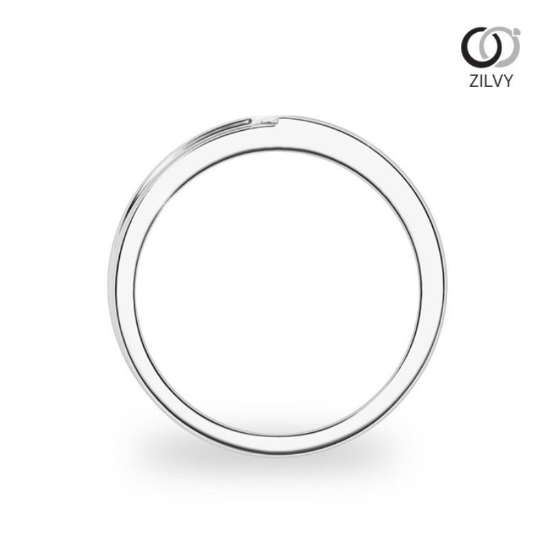 ZILVY แหวนเพชรน้ำร้อย ใส่ติดนิ้ว 0.03 กะรัต (BR011)