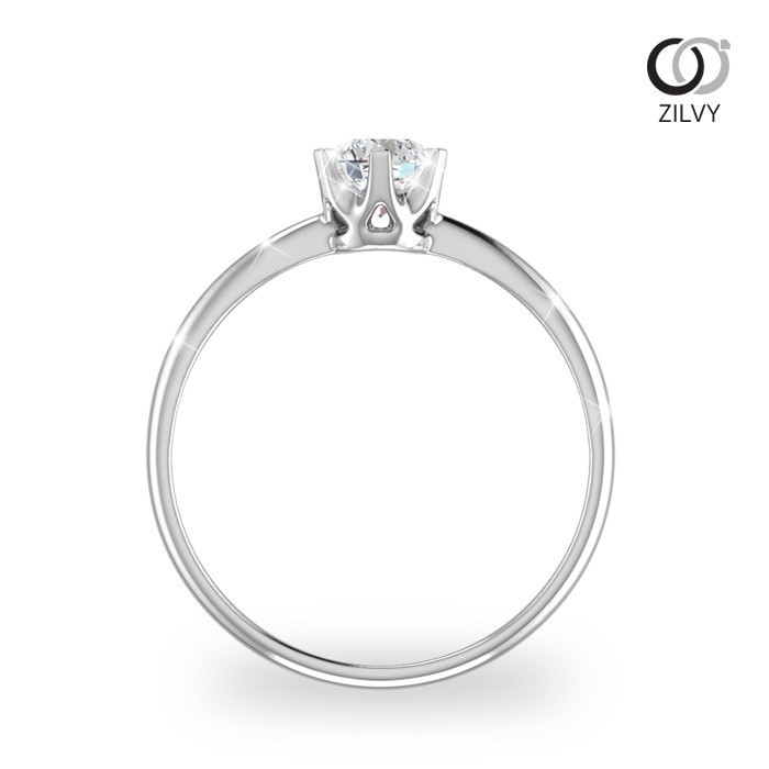 ZILVY แหวนเพชรชู 0.20 กะรัต น้ำร้อย (GR557)