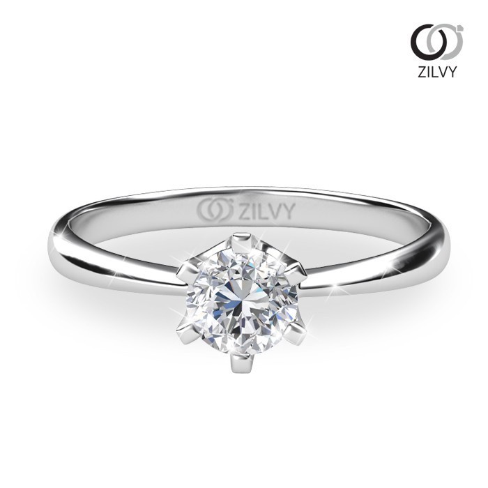 ZILVY แหวนเพชรชู 0.20 กะรัต น้ำร้อย (GR557)