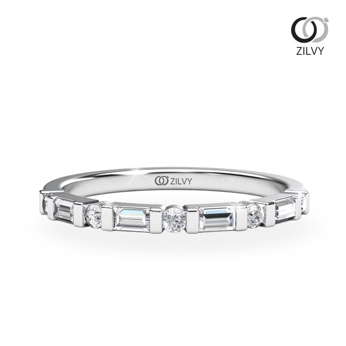 Zilvy Minimal Ring Methika - แหวนหญิงเพชรน้ำร้อย 0.20 กะรัต (GR801)