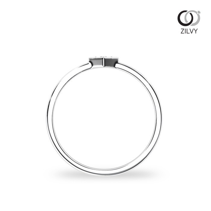 Zilvy Minimal Ring - แหวนหญิงเพชรน้ำร้อย 0.03 กะรัต (GR810)