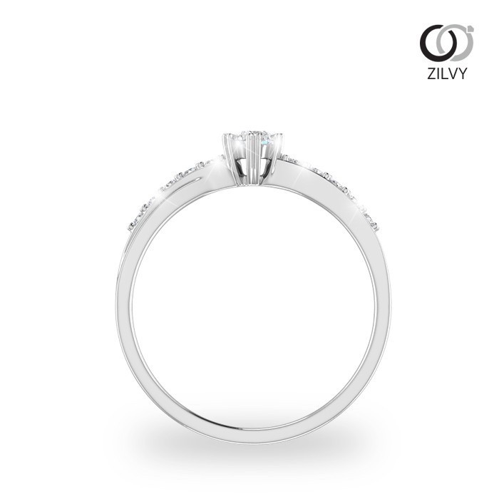 Zilvy - แหวนหญิงเพชรน้ำร้อย 0.24 กะรัต ตัวเรือน White Gold  (GR341)