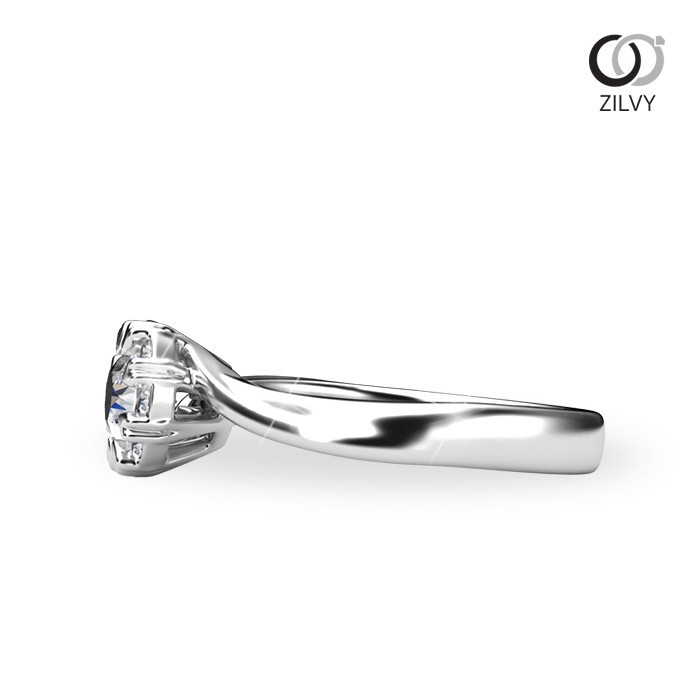 Zilvy - แหวนหญิงเพชรน้ำร้อย 0.52 กะรัต (GR1036)