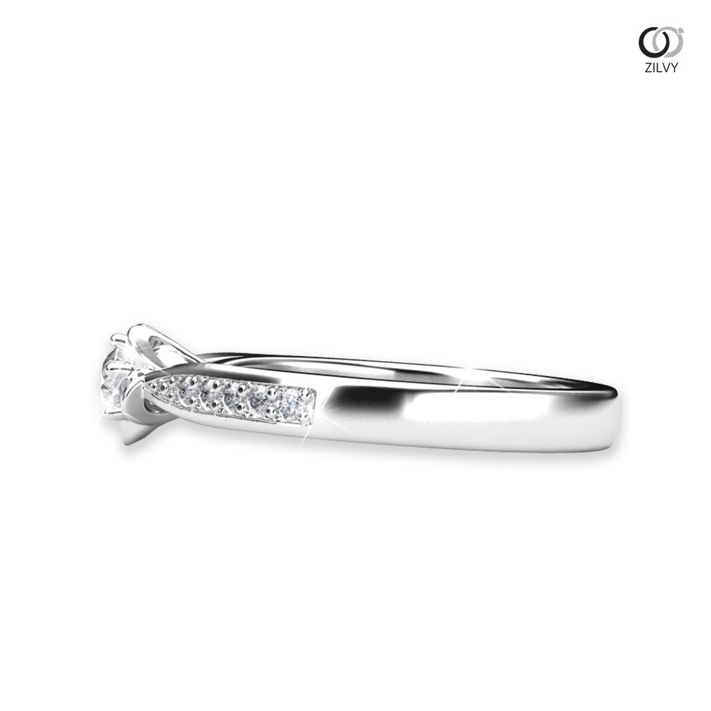 Zilvy - แหวนหญิงเพชรน้ำร้อย 0.20 กะรัต ตัวเรือน White Gold (GR875)