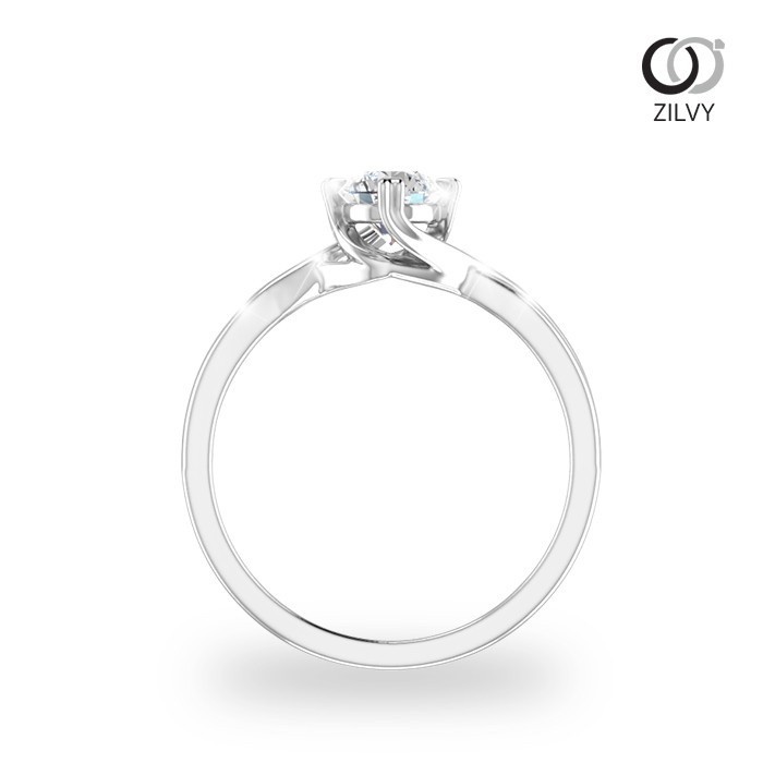 ZILVY - แหวนเพชร 0.20 กะรัต เพชรน้ำร้อย ตัวเรือน White Gold  (GR347)
