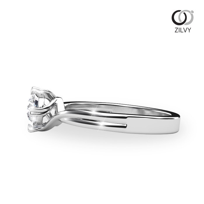 ZILVY - แหวนเพชร 0.20 กะรัต เพชรน้ำร้อย ตัวเรือน White Gold  (GR347)
