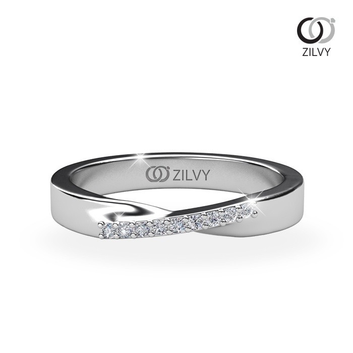 Zilvy Minimal Ring - แหวนหญิงเพชรน้ำร้อย 0.09 กะรัต (GR672)