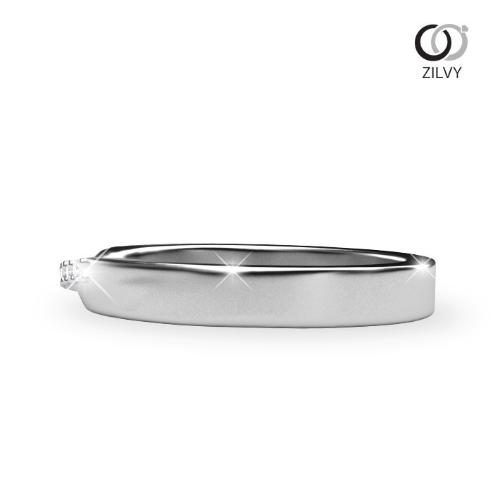 Zilvy Minimal Ring - แหวนหญิงเพชรน้ำร้อย 0.09 กะรัต (GR672)