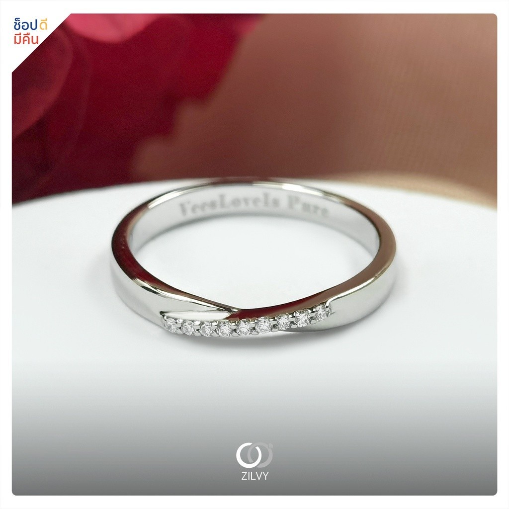 Zilvy Minimal Ring - แหวนหญิงเพชรน้ำร้อย 0.09 กะรัต (GR672)