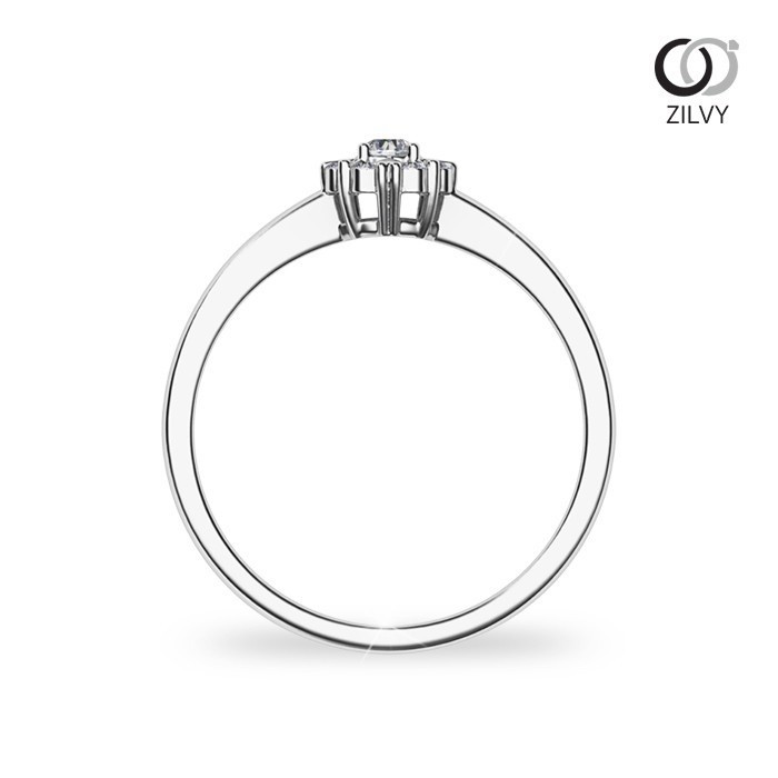 Zilvy - แหวนหญิงเพชรน้ำร้อย 0.18 กะรัต (GR1048)