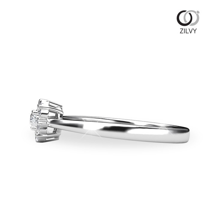 Zilvy - แหวนหญิงเพชรน้ำร้อย 0.18 กะรัต (GR1048)