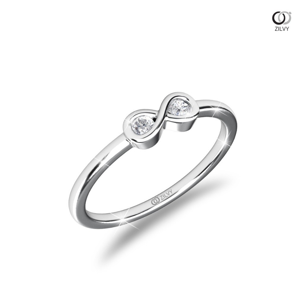 Zilvy Minimal Ring Nongbow - แหวนหญิงเพชรน้ำร้อย 0.06 กะรัต ตัวเรือนทองคำ (GR806)