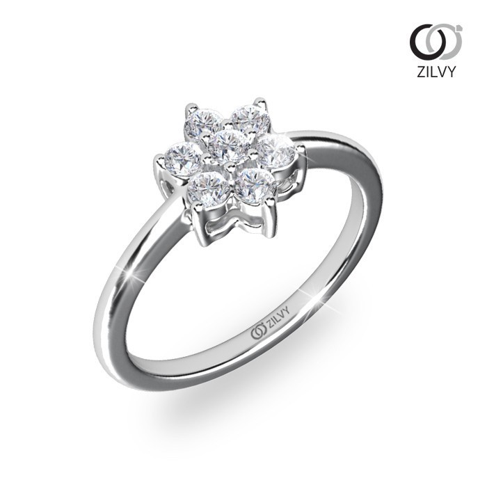 Zilvy - แหวนหญิงเพชรน้ำร้อย 0.21 กะรัต (GR1054)
