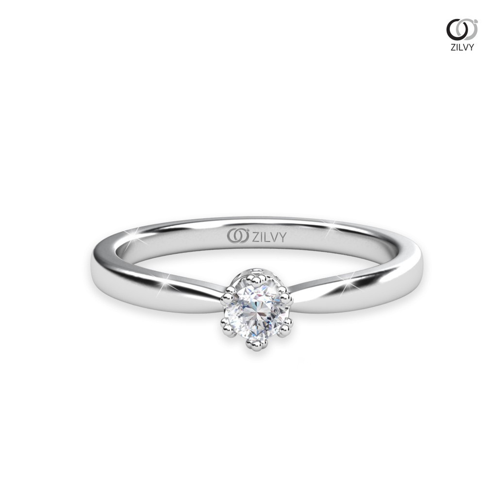 Zilvy - แหวนหญิงเพชรน้ำร้อย 0.10 กะรัต (GR1002)