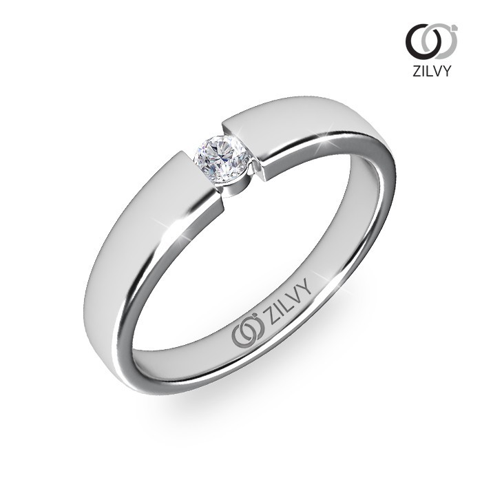 Zilvy - แหวนหญิงเพชรน้ำร้อย 0.10 กะรัต (GR019)
