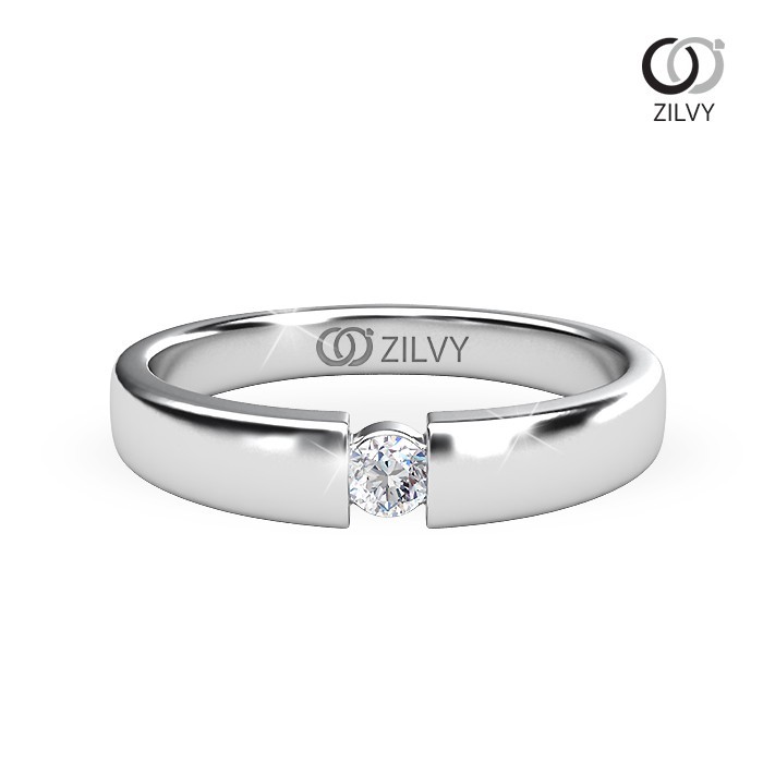 Zilvy - แหวนหญิงเพชรน้ำร้อย 0.10 กะรัต (GR019)