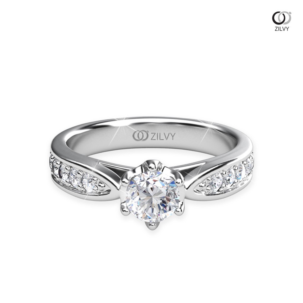 Zilvy - แหวนหญิงเพชรน้ำร้อย 0.50 กะรัต (GR991)