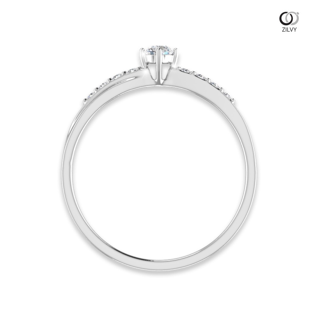Zilvy แหวนหญิงเพชรน้ำร้อย 0.15 กะรัต (GR474)
