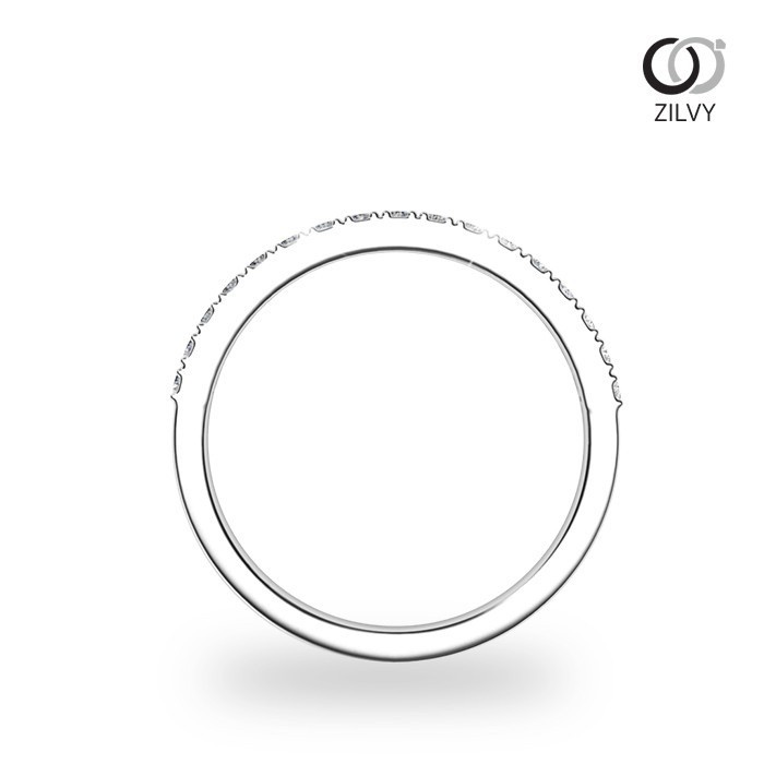 Zilvy แหวนเพชรผู้หญิง เพชรรวม 0.17 กะรัต color D (GR324)
