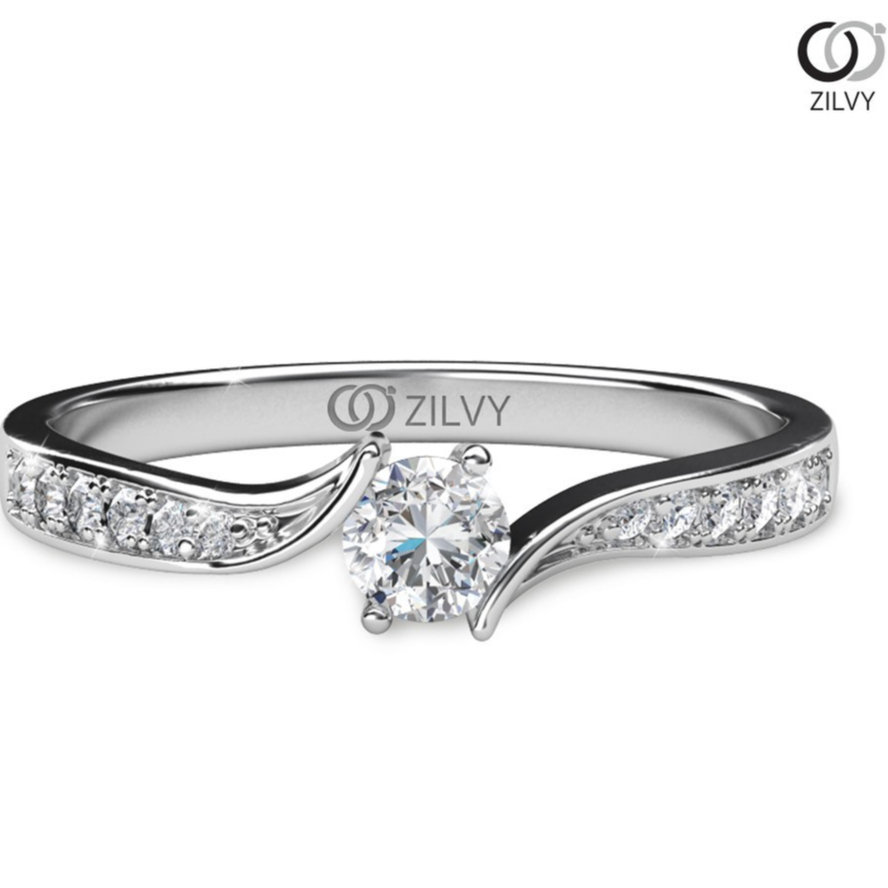 Zilvy แหวนเพชรผู้หญิง เพชรรวม 0.20กะรัต (GR289)