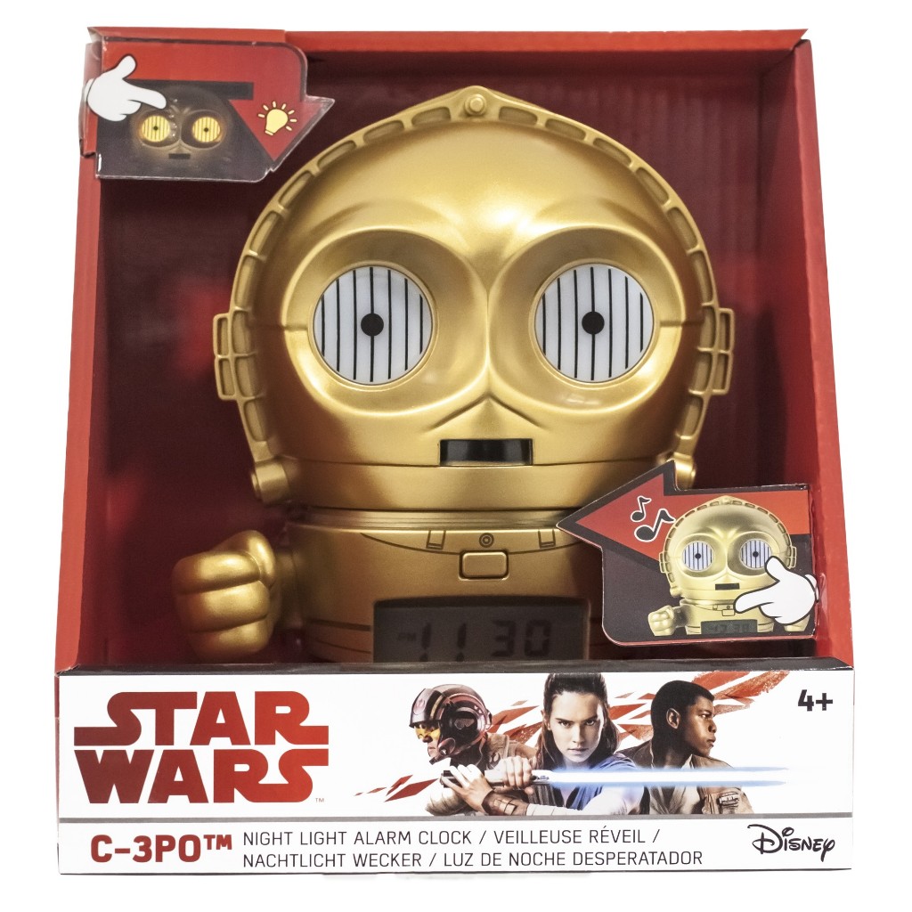 Disney นาฬิกาปลุก แบบมีไฟ สตาร์วอร์ส Star Wars C-3PO Light Up Alarm Clock (5.5 นิ้ว) ลิขสิทธิ์แท้