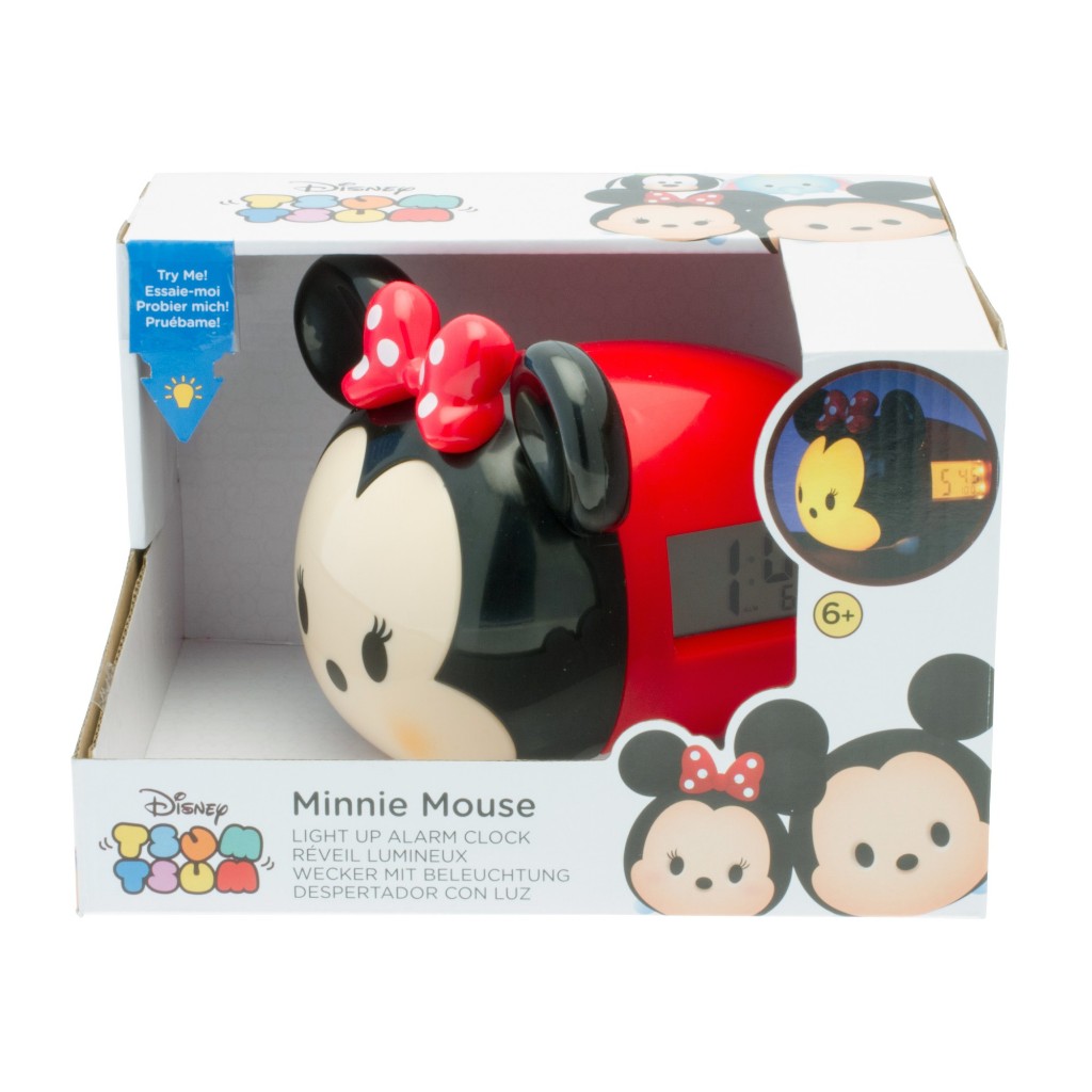 Disney นาฬิกาปลุก ดิสนี่ส์ แบบมีไฟ Tsum Tsum Minnie Mouse (7.5 นิ้ว) ลิขสิทธิ์แท้