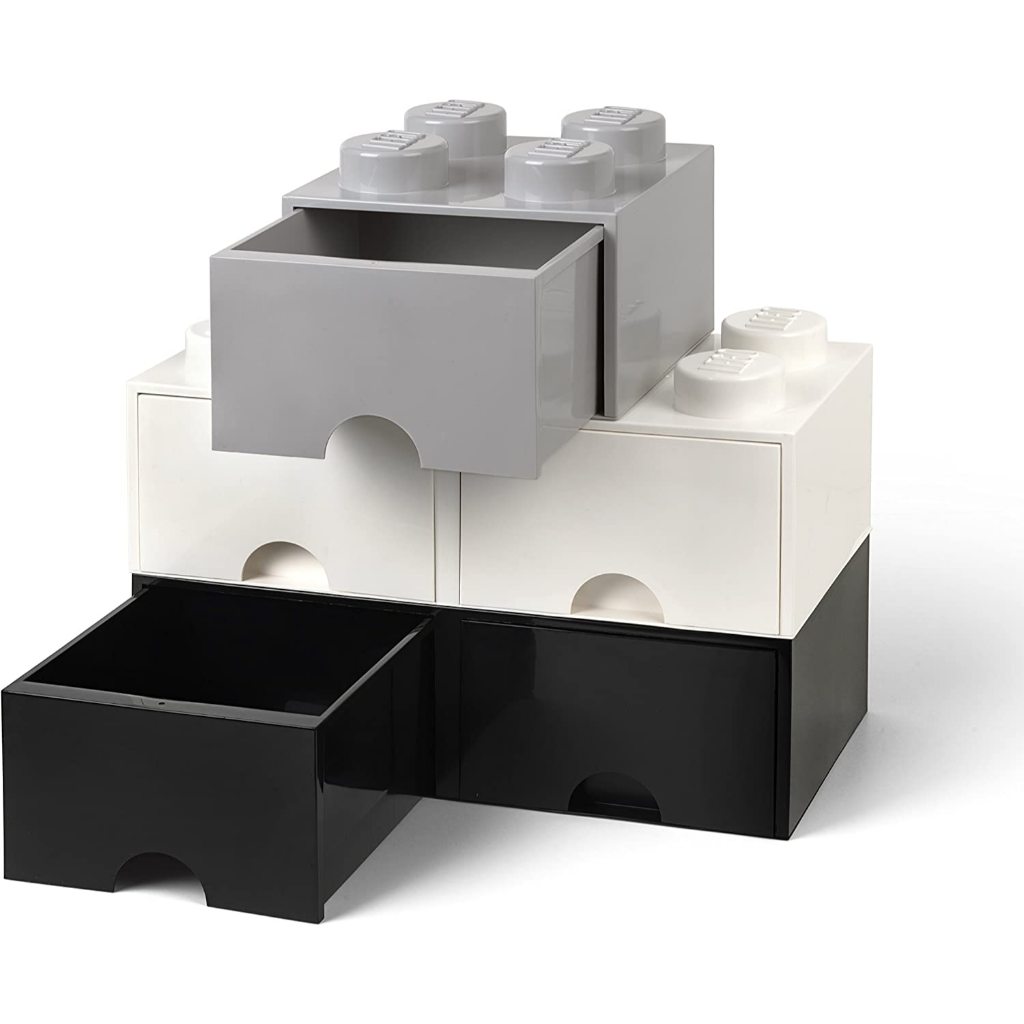 (เคลียร์สต็อก!! สินค้าสภาพดี แพ็กเกจไม่สวย) กล่องเลโก้ LEGO Storage Drawer Brick 4 Black B#2 สีดำ 25x25x18 cm ของแท้