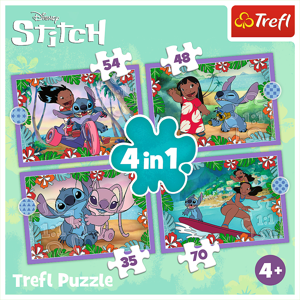 TREFL 4in1 Jigsaw จิ๊กซอว์เด็ก ลายการ์ตูน 207 ชิ้น Disney Spider-Man Mickey ของแท้ ผลิตและนำเข้าจากยุโรป(4ปี+)