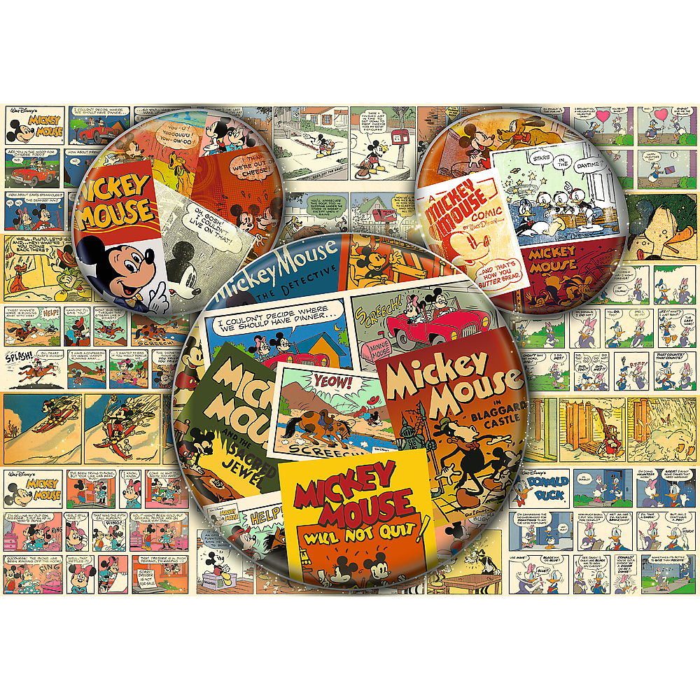 TREFL Jigsaw จิ๊กซอว์ ดิสนี่ย์ 1000 ชิ้น รุ่น Disney Comic Mickey Mouse (68.3x48 cm.) ลิขสิทธิ์แท้ ผลิตนำเข้าจากยุโรป