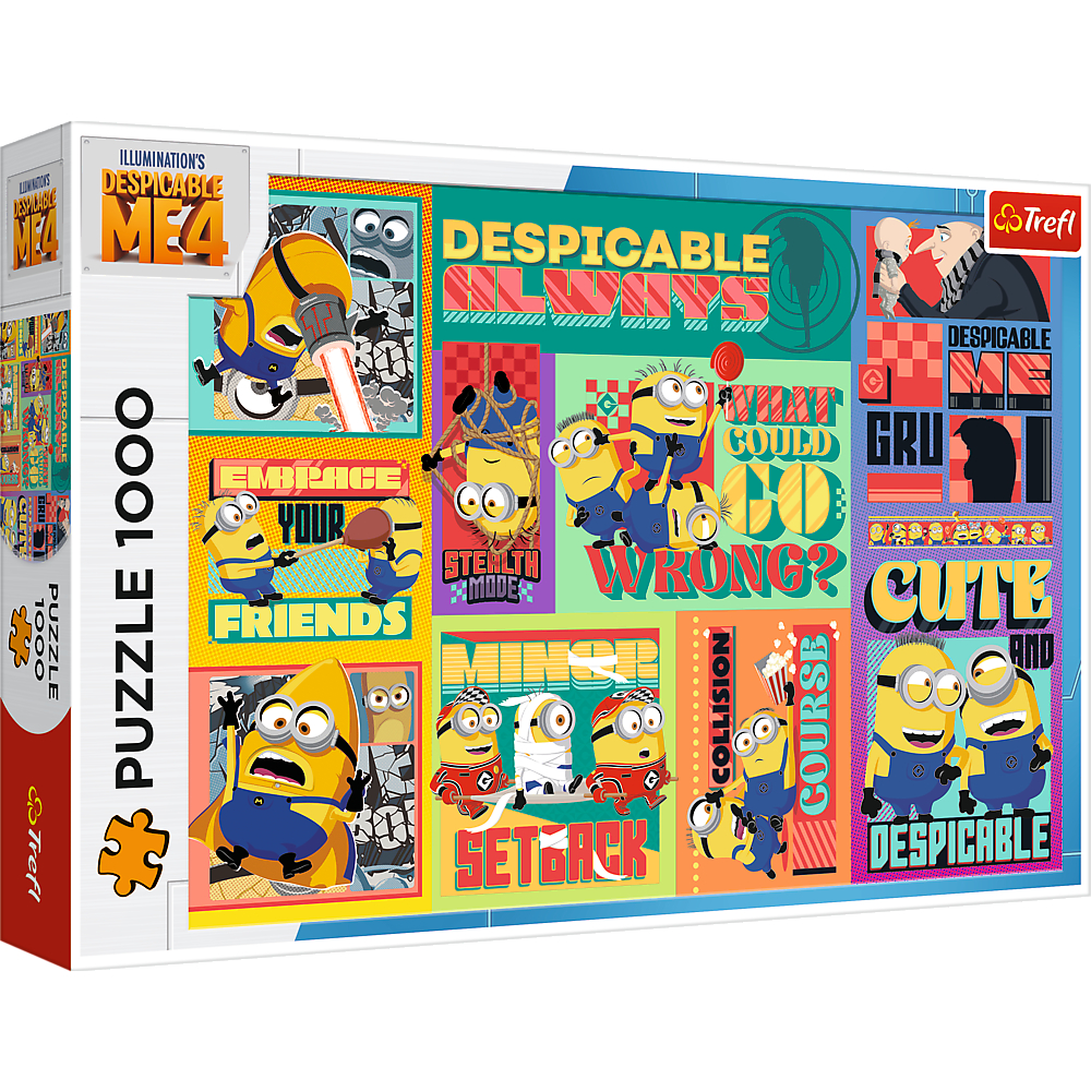 TREFL Jigsaw จิ๊กซอว์ มินเนี่ยน 1000 ชิ้น รุ่น Despicable me: Gru and Minions (68.3x48 cm.) ลิขสิทธิ์แท้