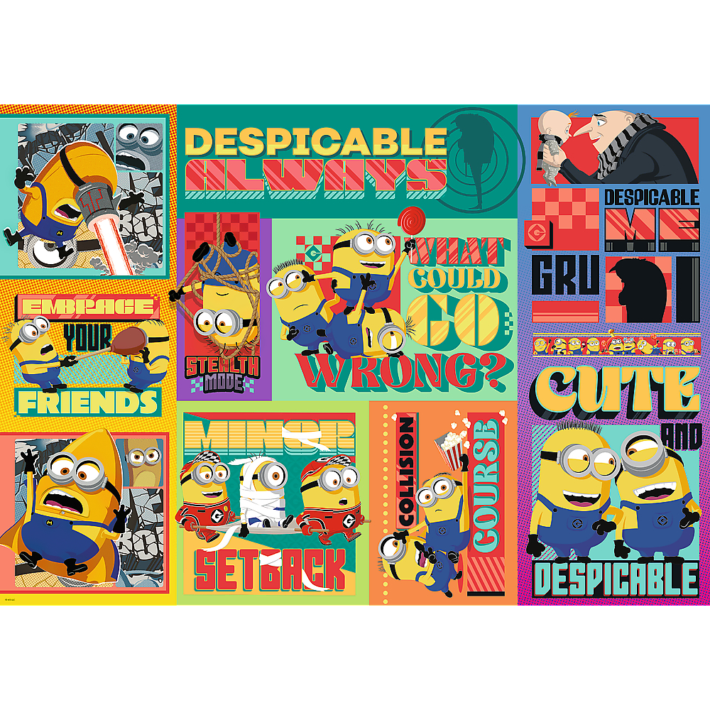 TREFL Jigsaw จิ๊กซอว์ มินเนี่ยน 1000 ชิ้น รุ่น Despicable me: Gru and Minions (68.3x48 cm.) ลิขสิทธิ์แท้