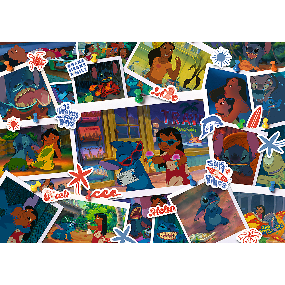 TREFL Jigsaw จิ๊กซอว์ ดิสนี่ย์ สติชท์ 1000 ชิ้น รุ่น Disney Lilo & Stitch Sweet Memories (68.3x48 cm.) ลิขสิทธิ์แท้