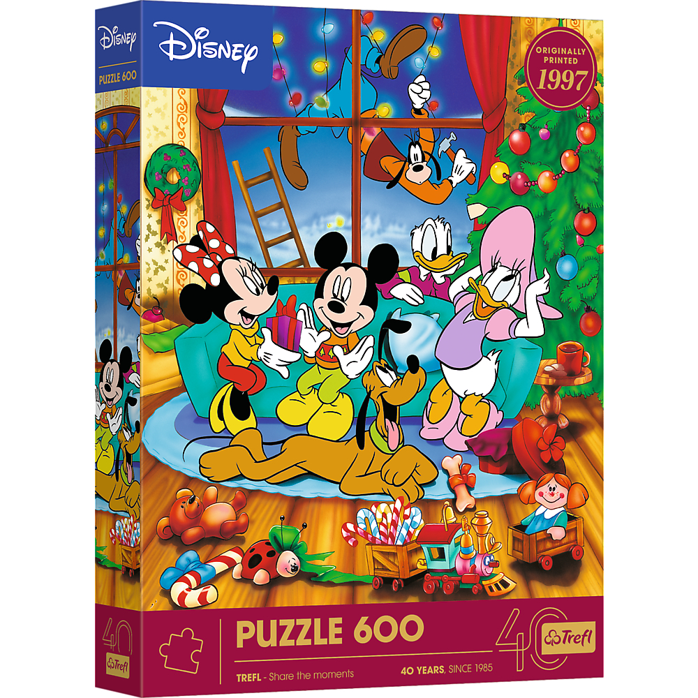 TREFL Premium Jigsaw จิ๊กซอว์ดิสนี่ย์ คริสต์มาส 600 ชิ้น Disney Mickey and Friends Christmas (60x40 cm.) ลิขสิทธิ์แท้