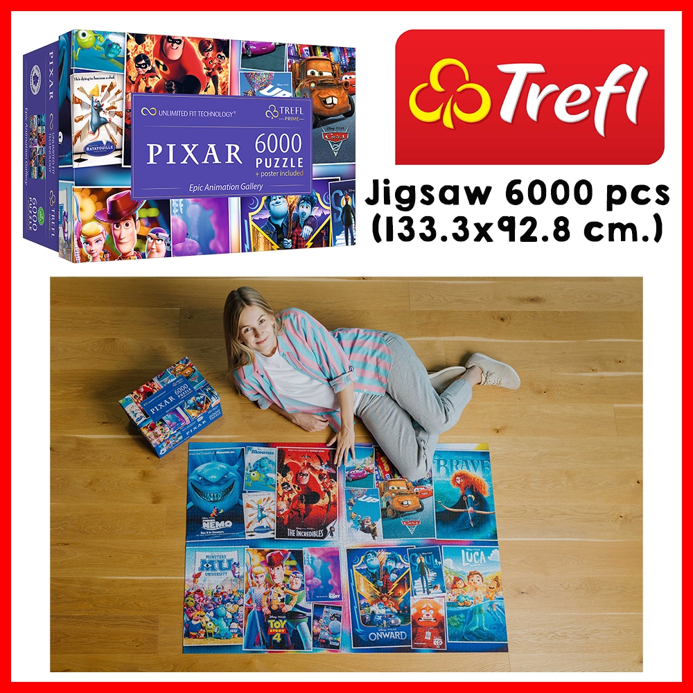 TREFL PRIME Jigsaw จิ๊กซอว์ ดิสนี่ย์ 6000 ชิ้น รุ่น Disney Pixar Epic Animation Gallery (133.3x92.8 cm.) ลิขสิทธิ์แท้