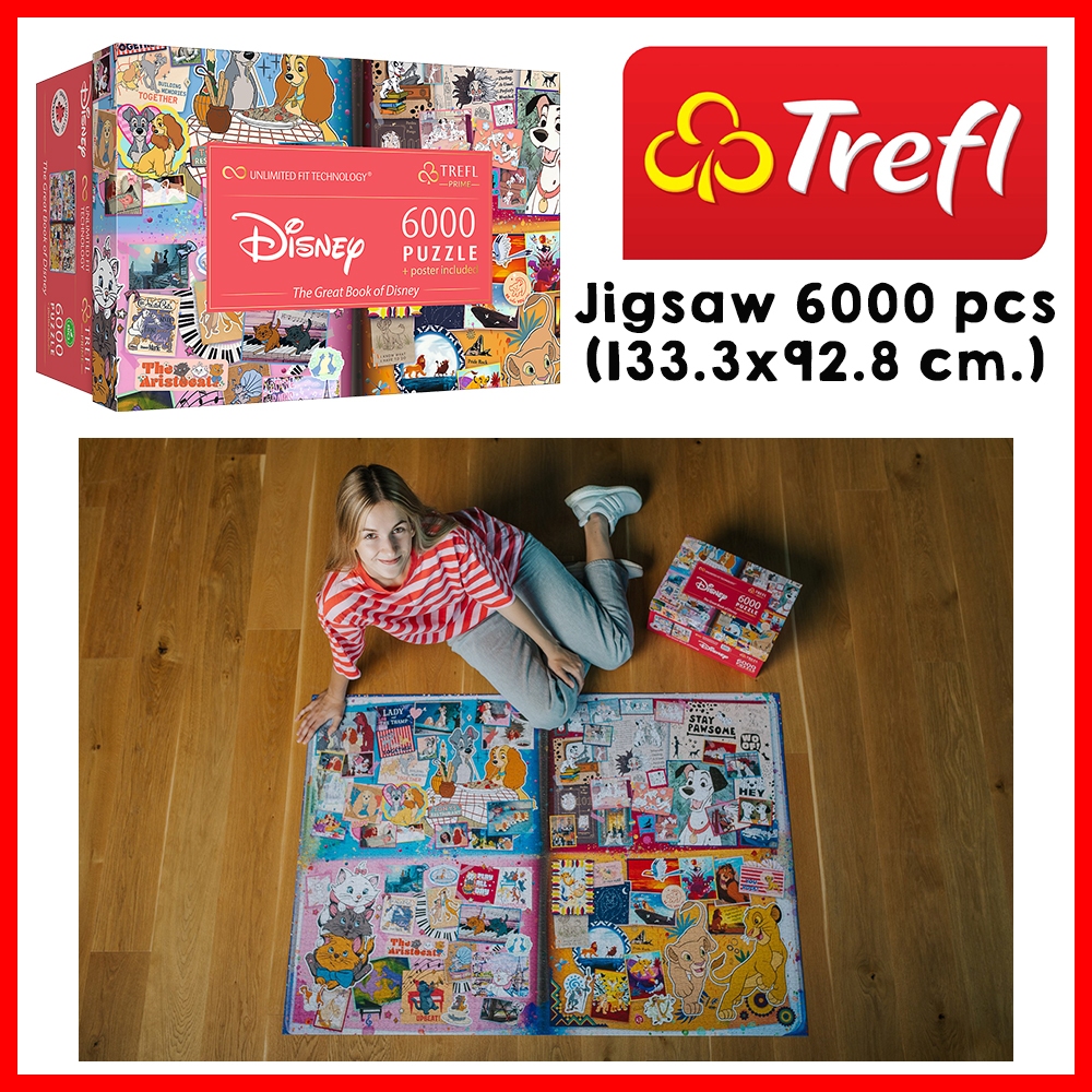 TREFL PRIME Jigsaw จิ๊กซอว์ ดิสนี่ย์ 6000 ชิ้น รุ่น The Great Book of Disney (133.3x92.8 cm.) ลิขสิทธิ์แท้