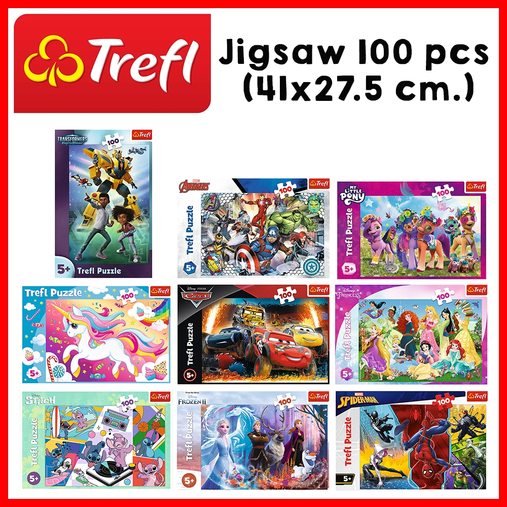 TREFL Jigsaw จิ๊กซอว์เด็ก จิ๊กซอว์ดิสนี่ย์ 100 ชิ้น Disney Frozen Marvel ของแท้ ผลิตและนำเข้าจากยุโรป(5ปี+)