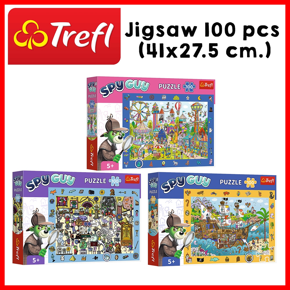 TREFL Jigsaw จิ๊กซอว์เด็ก ฝึกการสังเกต 100 ชิ้น Spy Guy Observational Puzzle (5ปี+) ผลิตและนำเข้าจากยุโรป พร้อมส่ง