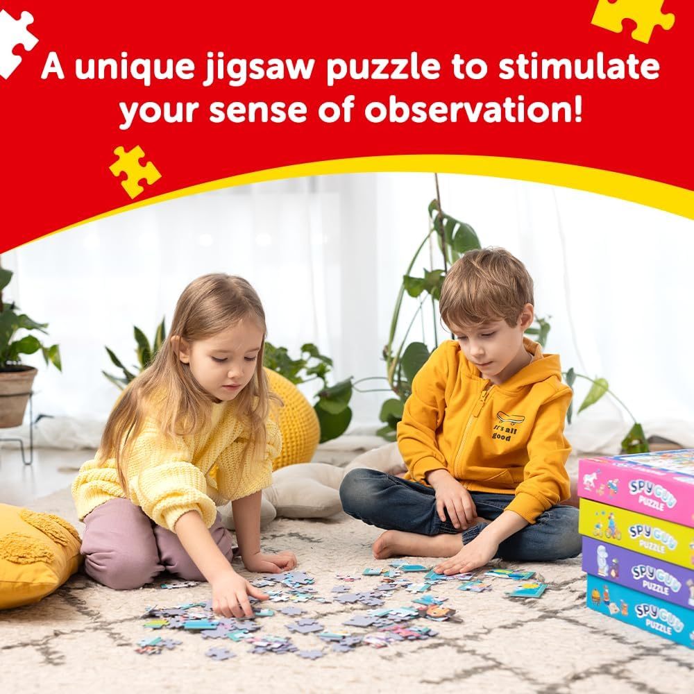 TREFL Jigsaw จิ๊กซอว์เด็ก ฝึกการสังเกต 100 ชิ้น Spy Guy Observational Puzzle (5ปี+) ผลิตและนำเข้าจากยุโรป พร้อมส่ง