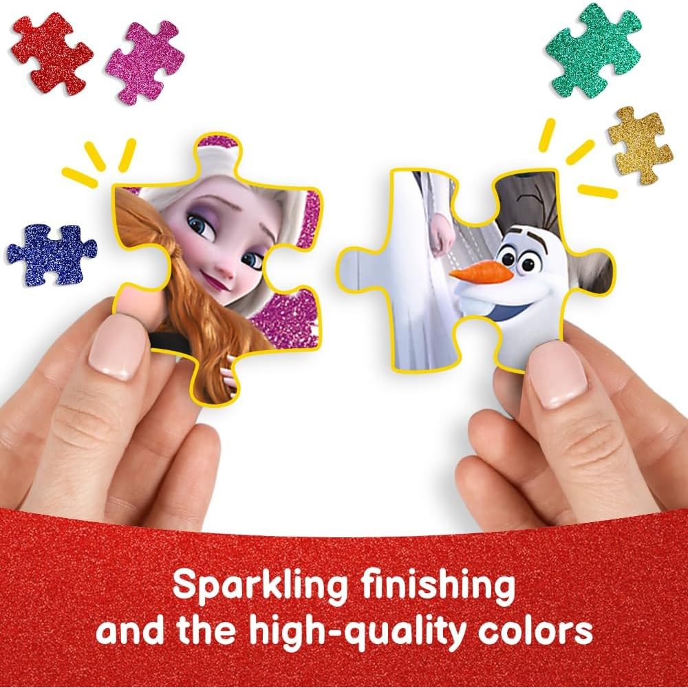 TREFL Jigsaw จิ๊กซอว์เด็ก ดิสนี่ย์ กากเพชร 100 ชิ้น Disney Princess Frozen ของแท้ ผลิตและนำเข้าจากยุโรป(5ปี+)